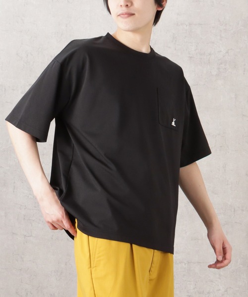 CAPTAIN STAG(キャプテンスタッグ)の「CAPTAIN STAG キャプテンスタッグ ポンチ素材 バックギアショートスリーブTシャツ(Tシャツ/カットソー・メンズ・ホワイト/ブラック/ブルー・M/L/XL)」の12枚目の写真