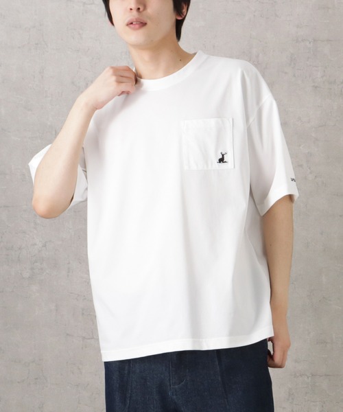 CAPTAIN STAG(キャプテンスタッグ)の「CAPTAIN STAG キャプテンスタッグ ポンチ素材 バックギアショートスリーブTシャツ(Tシャツ/カットソー・メンズ・ホワイト/ブラック/ブルー・M/L/XL)」の15枚目の写真