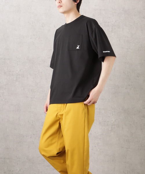 CAPTAIN STAG(キャプテンスタッグ)の「CAPTAIN STAG キャプテンスタッグ ポンチ素材 バックギアショートスリーブTシャツ(Tシャツ/カットソー・メンズ・ホワイト/ブラック/ブルー・M/L/XL)」の10枚目の写真
