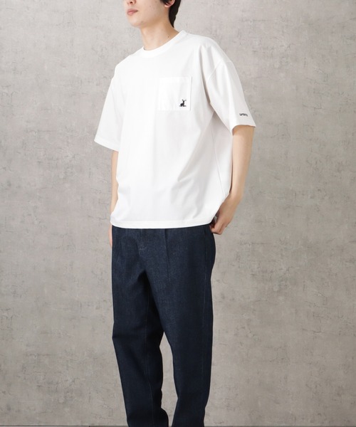 CAPTAIN STAG(キャプテンスタッグ)の「CAPTAIN STAG キャプテンスタッグ ポンチ素材 バックギアショートスリーブTシャツ(Tシャツ/カットソー・メンズ・ホワイト/ブラック/ブルー・M/L/XL)」の17枚目の写真