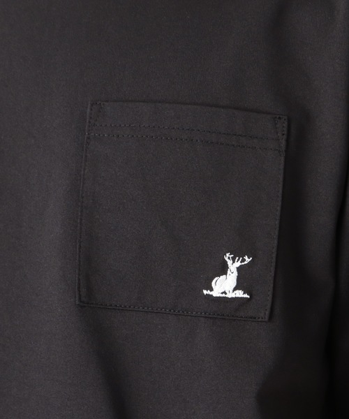 CAPTAIN STAG(キャプテンスタッグ)の「CAPTAIN STAG キャプテンスタッグ ポンチ素材 バックギアショートスリーブTシャツ(Tシャツ/カットソー・メンズ・ホワイト/ブラック/ブルー・M/L/XL)」の9枚目の写真