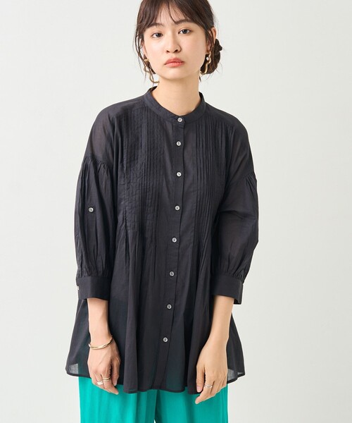 「FREAK'S STORE」 7分袖ブラウス フリ- ブラック レディース FREAK'S STORE ブラウス シャツ FREAK'S STORE/フリークスストア