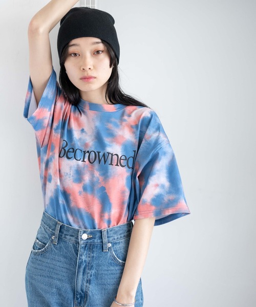 WEGO(ウィゴー)の「WEGO/タイダイBIGTシャツ(Tシャツ/カットソー・レディース・ブルー/グリーン/パープル・FREE)」の2枚目の写真