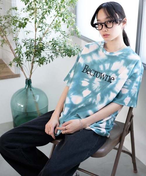 WEGO(ウィゴー)の「WEGO/タイダイBIGTシャツ(Tシャツ/カットソー・レディース・ブルー/グリーン/パープル・FREE)」の1枚目の写真
