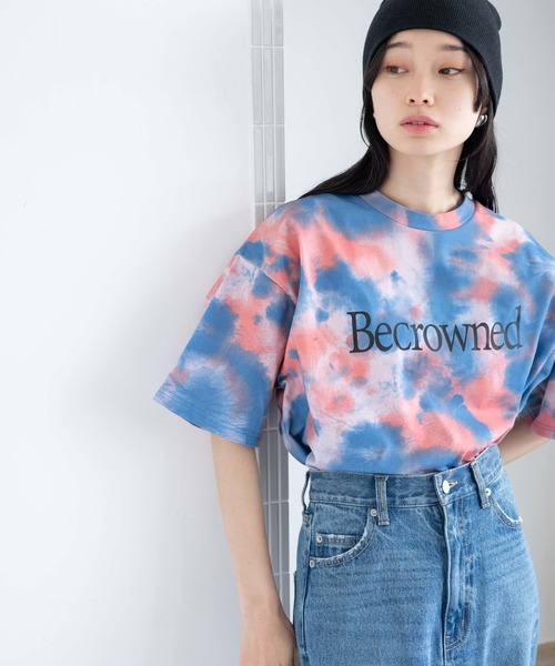 WEGO(ウィゴー)の「WEGO/タイダイBIGTシャツ(Tシャツ/カットソー・レディース・ブルー/グリーン/パープル・FREE)」の9枚目の写真