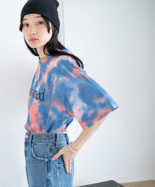 WEGO(ウィゴー)の「WEGO/タイダイBIGTシャツ(Tシャツ/カットソー・レディース・ブルー/グリーン/パープル・FREE)」の11枚目の写真