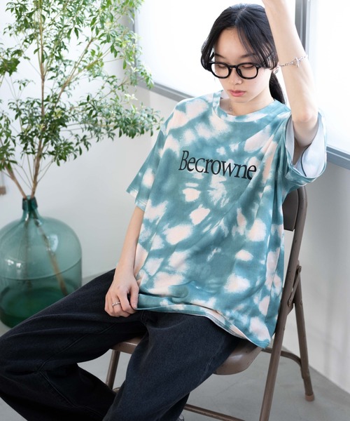 WEGO(ウィゴー)の「WEGO/タイダイBIGTシャツ(Tシャツ/カットソー・レディース・ブルー/グリーン/パープル・FREE)」の6枚目の写真