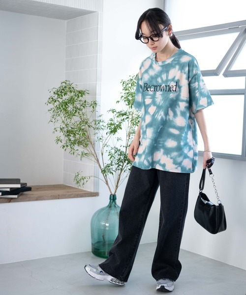 WEGO(ウィゴー)の「WEGO/タイダイBIGTシャツ(Tシャツ/カットソー・レディース・ブルー/グリーン/パープル・FREE)」の13枚目の写真