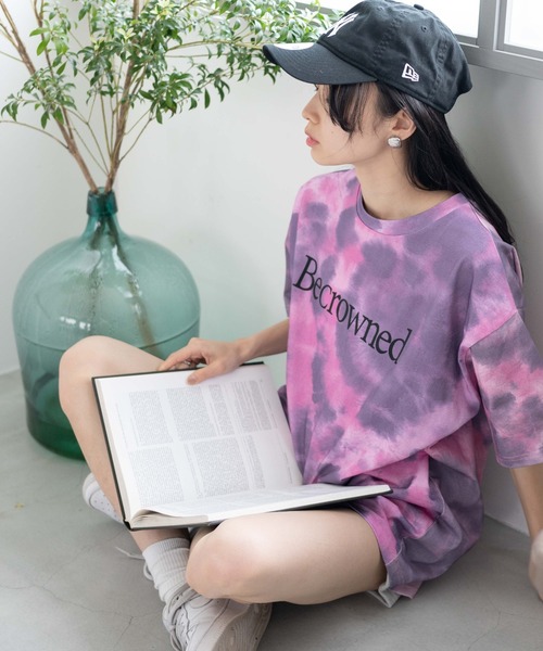 WEGO(ウィゴー)の「WEGO/タイダイBIGTシャツ(Tシャツ/カットソー・レディース・ブルー/グリーン/パープル・FREE)」の7枚目の写真