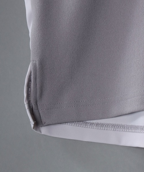 SITRY(シトリー)の「Cut georgette cloth switching T-shirt /カット ジョーゼット 布帛切り替え Tシャツ(Tシャツ/カットソー・メンズ・ブラック系その他/ブルー系その他/ベージュ/グレー/ブラック・M/L)」の7枚目の写真