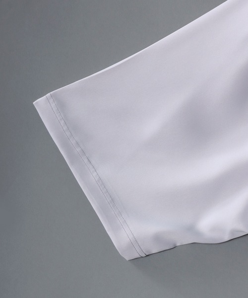 SITRY(シトリー)の「Cut georgette cloth switching T-shirt /カット ジョーゼット 布帛切り替え Tシャツ(Tシャツ/カットソー・メンズ・ブラック系その他/ブルー系その他/ベージュ/グレー/ブラック・M/L)」の8枚目の写真