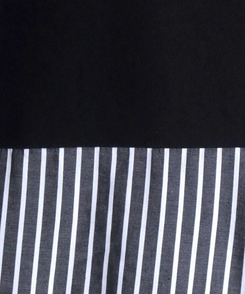 SITRY(シトリー)の「Cut georgette cloth switching T-shirt /カット ジョーゼット 布帛切り替え Tシャツ(Tシャツ/カットソー・メンズ・ブラック系その他/ブルー系その他/ベージュ/グレー/ブラック・M/L)」の16枚目の写真