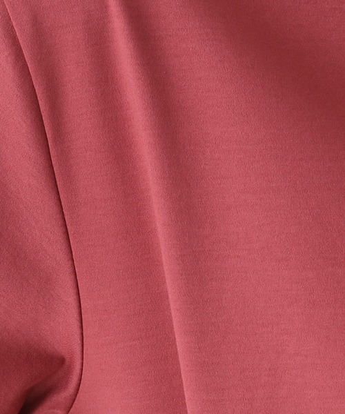 OPAQUE.CLIP（オペークドットクリップ）の「◆シルキースーピマ フリルスリーブカットソー【イージーケア/接触冷感/洗濯機洗い可】（Tシャツ/カットソー・レディース・ブラウン系その他/ブラック/オフホワイト/ダークブラウン/ボルドー・38/36/34/42/40）」の22枚目の写真