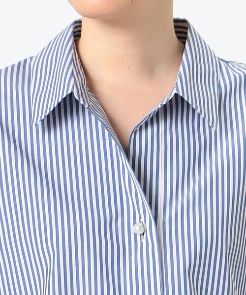 NOLLEY’S Sophi(ノーリーズソフィ)の「パール釦スキッパーシャツ(シャツ/ブラウス・レディース・ホワイト系その他4/サックスブルー/ホワイト・38)」の10枚目の写真