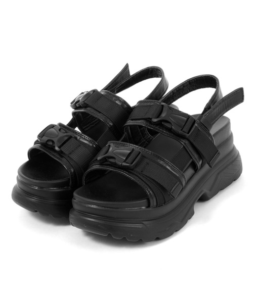 Figments(フィグメンツ)の「ボリュームソールサンダル(サンダル・レディース・ブラック/ホワイト・SMALL/MEDIUM)」の18枚目の写真