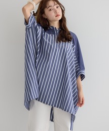 AMERICAN HOLIC | ショルダーシアーポンチョシャツチュニック(チュニック)