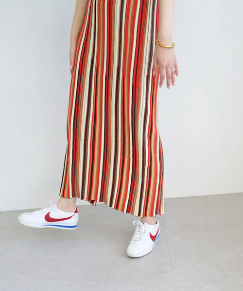 SLOBE citron.(スローブシトロン)の「SLOBE citron. マルチストライプ ホルターワンピース(ワンピース・レディース・オレンジ/サックスブルー・FREE)」の13枚目の写真