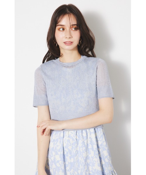 rienda（リエンダ）の「フィットリブニットカーディガン（ニット/セーター・レディース・レッド/マルチ/ライトブルー/ブラック/ライトベージュ・FREE）」の4枚目の写真