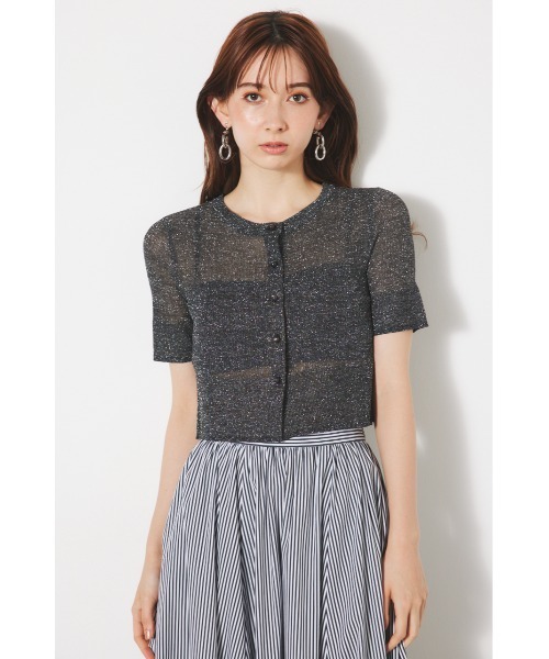 rienda（リエンダ）の「フィットリブニットカーディガン（ニット/セーター・レディース・レッド/マルチ/ライトブルー/ブラック/ライトベージュ・FREE）」の15枚目の写真