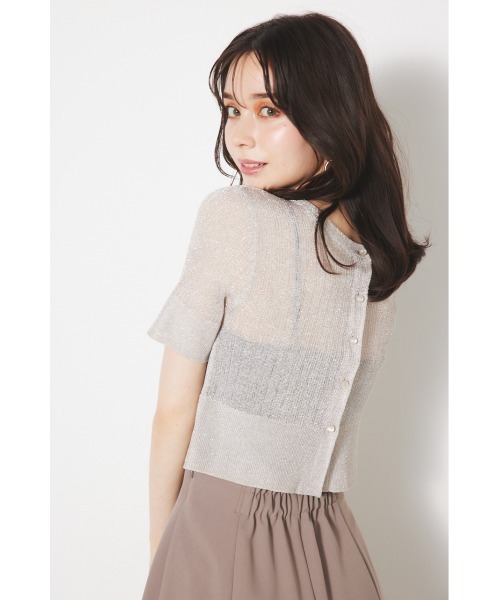 rienda（リエンダ）の「フィットリブニットカーディガン（ニット/セーター・レディース・レッド/マルチ/ライトブルー/ブラック/ライトベージュ・FREE）」の17枚目の写真