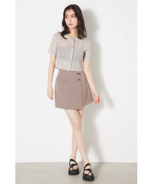 rienda（リエンダ）の「フィットリブニットカーディガン（ニット/セーター・レディース・レッド/マルチ/ライトブルー/ブラック/ライトベージュ・FREE）」の18枚目の写真