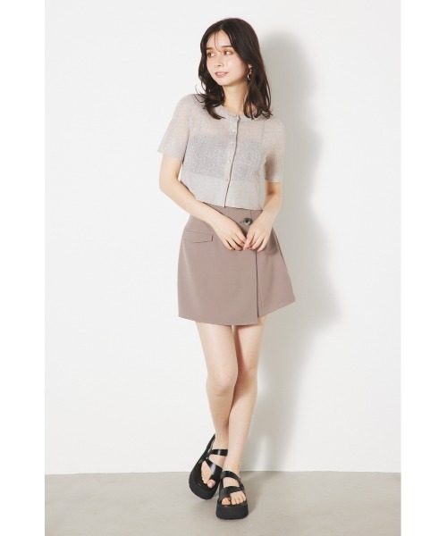 rienda（リエンダ）の「フィットリブニットカーディガン（ニット/セーター・レディース・レッド/マルチ/ライトブルー/ブラック/ライトベージュ・FREE）」の19枚目の写真