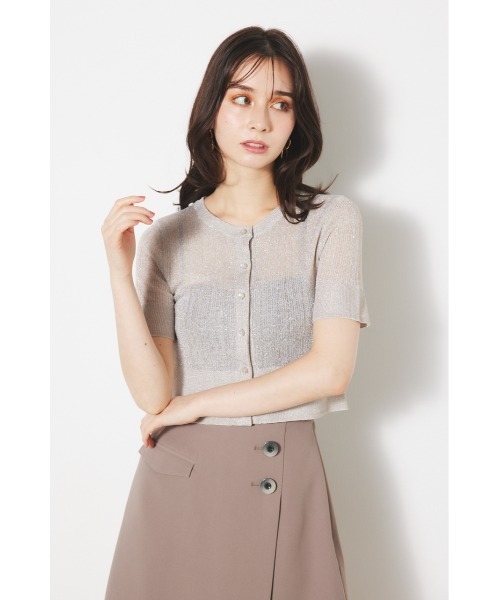 rienda（リエンダ）の「フィットリブニットカーディガン（ニット/セーター・レディース・レッド/マルチ/ライトブルー/ブラック/ライトベージュ・FREE）」の20枚目の写真