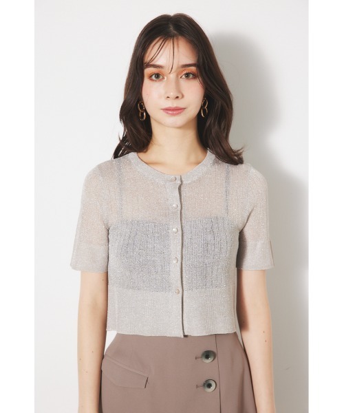 rienda（リエンダ）の「フィットリブニットカーディガン（ニット/セーター・レディース・レッド/マルチ/ライトブルー/ブラック/ライトベージュ・FREE）」の22枚目の写真