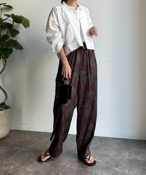 DouDou（ドゥドゥ）の「【WEB限定】 コットンリネンシャツジャケット（ミリタリージャケット・レディース・ホワイト/カーキ/ブラック・FREE）」の20枚目の写真