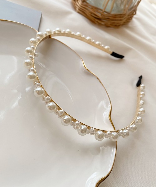 TONE SELECT GOODS(トーンセレクトグッズ)の「pur chouchou/パールカチューシャ P4096(カチューシャ・レディース・その他4/その他3/その他2/その他1/その他5/その他6・FREE)」の3枚目の写真