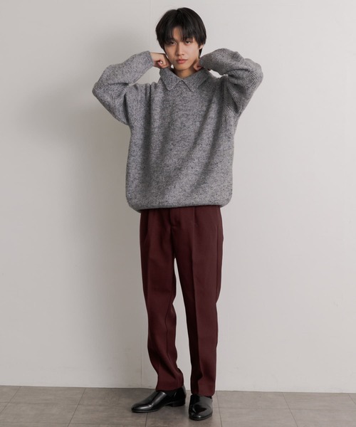 SENSE OF PLACE by URBAN RESEARCH（センスオブプレイスバイアーバンリサーチ）の「ハードツイルセンタープレスストレートパンツ（その他パンツ・メンズ・ブラック/ブラウン/ボルドー/グレー・LARGE/MEDIUM）」の21枚目の写真