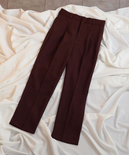 SENSE OF PLACE by URBAN RESEARCH（センスオブプレイスバイアーバンリサーチ）の「ハードツイルセンタープレスストレートパンツ（その他パンツ・メンズ・ブラック/ブラウン/ボルドー/グレー・LARGE/MEDIUM）」の12枚目の写真