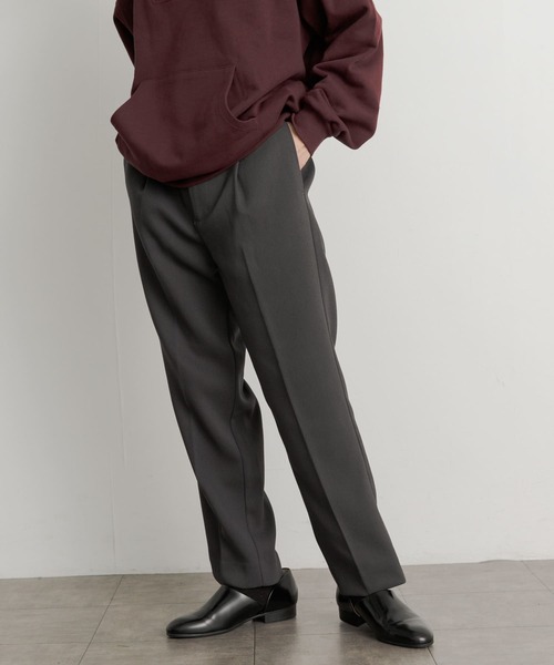 SENSE OF PLACE by URBAN RESEARCH（センスオブプレイスバイアーバンリサーチ）の「ハードツイルセンタープレスストレートパンツ（その他パンツ・メンズ・ブラック/ブラウン/ボルドー/グレー・LARGE/MEDIUM）」の10枚目の写真