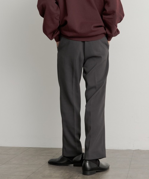 SENSE OF PLACE by URBAN RESEARCH（センスオブプレイスバイアーバンリサーチ）の「ハードツイルセンタープレスストレートパンツ（その他パンツ・メンズ・ブラック/ブラウン/ボルドー/グレー・LARGE/MEDIUM）」の8枚目の写真