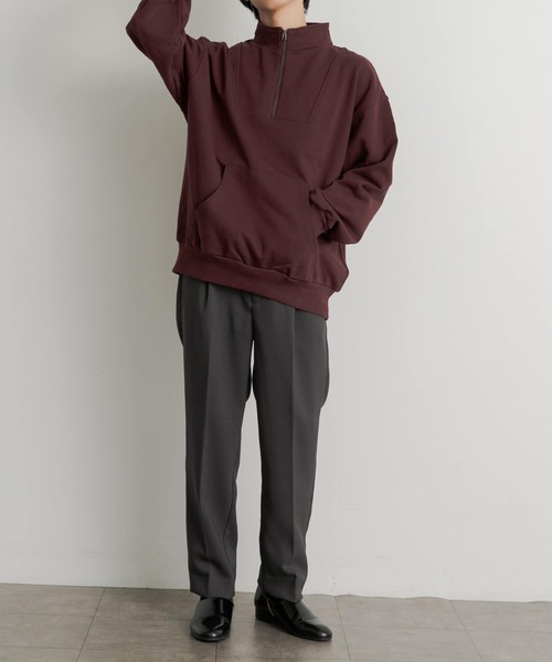 SENSE OF PLACE by URBAN RESEARCH（センスオブプレイスバイアーバンリサーチ）の「ハードツイルセンタープレスストレートパンツ（その他パンツ・メンズ・ブラック/ブラウン/ボルドー/グレー・LARGE/MEDIUM）」の7枚目の写真