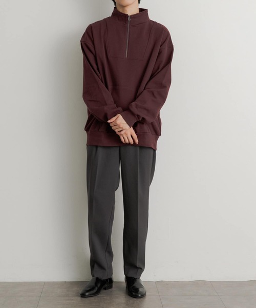 SENSE OF PLACE by URBAN RESEARCH（センスオブプレイスバイアーバンリサーチ）の「ハードツイルセンタープレスストレートパンツ（その他パンツ・メンズ・ブラック/ブラウン/ボルドー/グレー・LARGE/MEDIUM）」の6枚目の写真