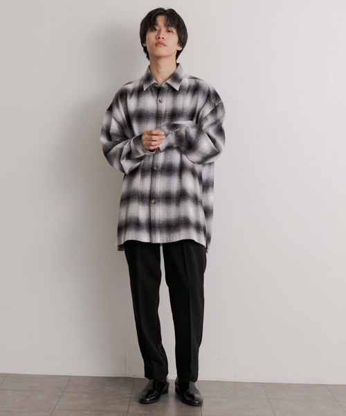 SENSE OF PLACE by URBAN RESEARCH(センスオブプレイスバイアーバンリサーチ)の「ハードツイルセンタープレスストレートパンツ(その他パンツ・メンズ・ブラック/ブラウン/ボルドー/グレー・LARGE/MEDIUM)」の9枚目の写真