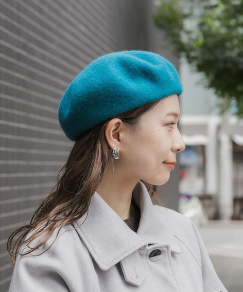 SMELLY（スメリー）の「シンプルバスクベレー（ハンチング/ベレー帽・レディース・ブラック/ブルー系その他/アイボリー/グレー・-）」の4枚目の写真