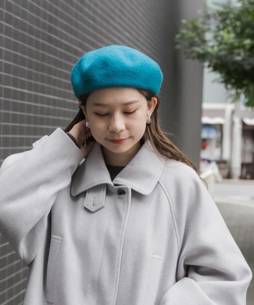 SMELLY（スメリー）の「シンプルバスクベレー（ハンチング/ベレー帽・レディース・ブラック/ブルー系その他/アイボリー/グレー・-）」の16枚目の写真