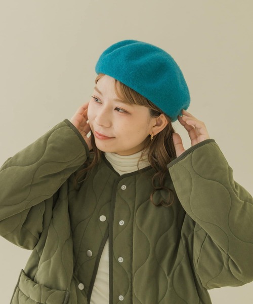 SMELLY（スメリー）の「シンプルバスクベレー（ハンチング/ベレー帽・レディース・ブラック/ブルー系その他/アイボリー/グレー・-）」の20枚目の写真