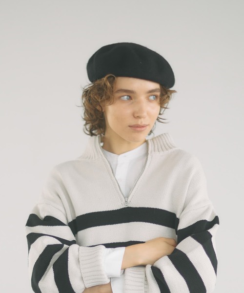 SMELLY（スメリー）の「シンプルバスクベレー（ハンチング/ベレー帽・レディース・ブラック/ブルー系その他/アイボリー/グレー・-）」の21枚目の写真