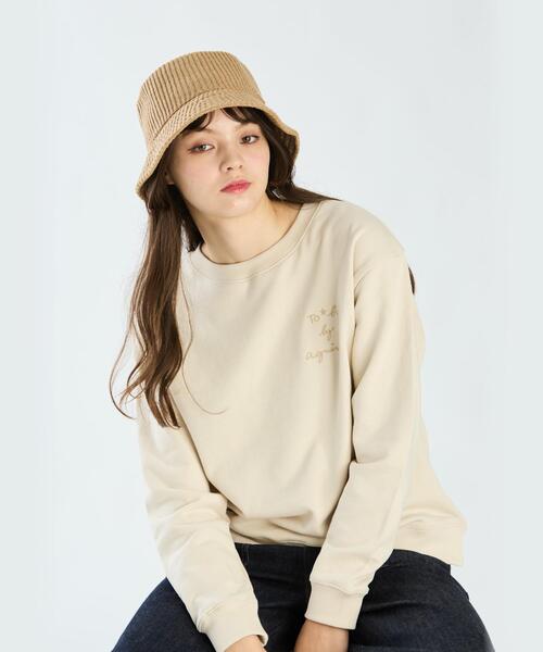 To b. by agnes b.（トゥービーバイアニエスベー）の「スリーレイヤードロゴプルオーバー（スウェット・レディース・ホワイト系その他・38/40）」の2枚目の写真