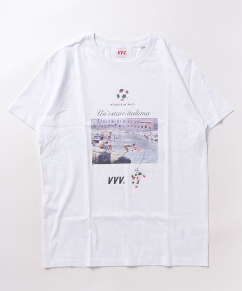 Veni Vedi Vici（ヴェニヴェディヴィチ）の「《Veni Vedi Vici》ESTATE TEE（Tシャツ/カットソー・レディース・ヘザーグレー/ブラック/ホワイト・MEDIUM/SMALL/LARGE）」の2枚目の写真