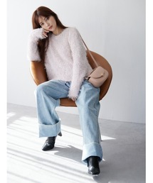 ウエストタックデニムパンツ