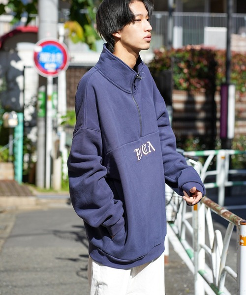 RVCA(ルーカ)の「RVCA メンズ SCRIPT ZIP トレーナー【2023年秋冬モデル】/ルーカセットアップ対応スクリプトブランドロゴハーフZIPトレーナー(スウェット・メンズ・ブラック/ブルー系その他/グレー・MEDIUM/X-LARGE/LARGE/SMALL)」の22枚目の写真