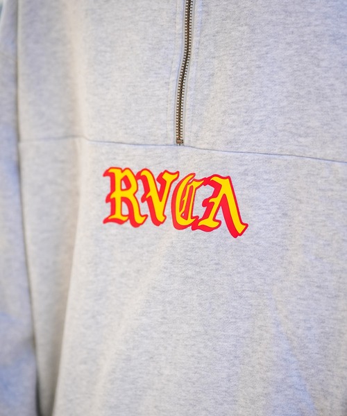 RVCA(ルーカ)の「RVCA メンズ SCRIPT ZIP トレーナー【2023年秋冬モデル】/ルーカセットアップ対応スクリプトブランドロゴハーフZIPトレーナー(スウェット・メンズ・ブラック/ブルー系その他/グレー・MEDIUM/X-LARGE/LARGE/SMALL)」の14枚目の写真