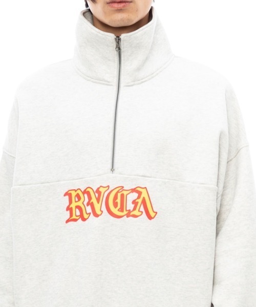 RVCA(ルーカ)の「RVCA メンズ SCRIPT ZIP トレーナー【2023年秋冬モデル】/ルーカセットアップ対応スクリプトブランドロゴハーフZIPトレーナー(スウェット・メンズ・ブラック/ブルー系その他/グレー・MEDIUM/X-LARGE/LARGE/SMALL)」の16枚目の写真