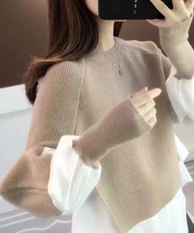 deux amour（ドゥーザムール）の「レイヤードニットトップス（ニット/セーター）」