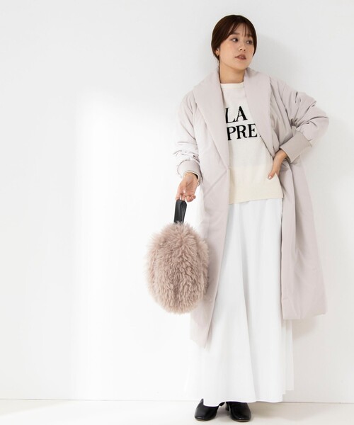 NOLLEY’S(ノーリーズ)の「ショールカラー中綿コート(その他アウター・レディース・グレイッシュベージュ/ダークネイビー・FREE)」の20枚目の写真