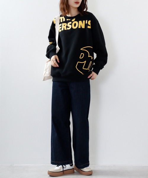 PERSON'S（パーソンズ）の「PERSON'S 裏起毛プリントクルートレーナー（スウェット・メンズ・ブラック/ホワイト/チャコール・LL/L/M）」の19枚目の写真